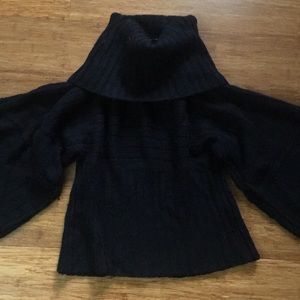Calvin Klein Black Sweater with Cowl Neck